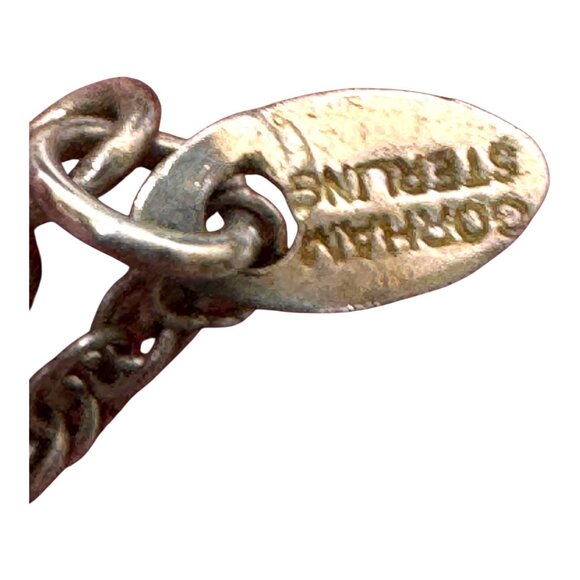 Vintage Tigers Eye Silver Pendant Necklace Artisan Crafted Natural Stone Gorham - Picture 4 of 8